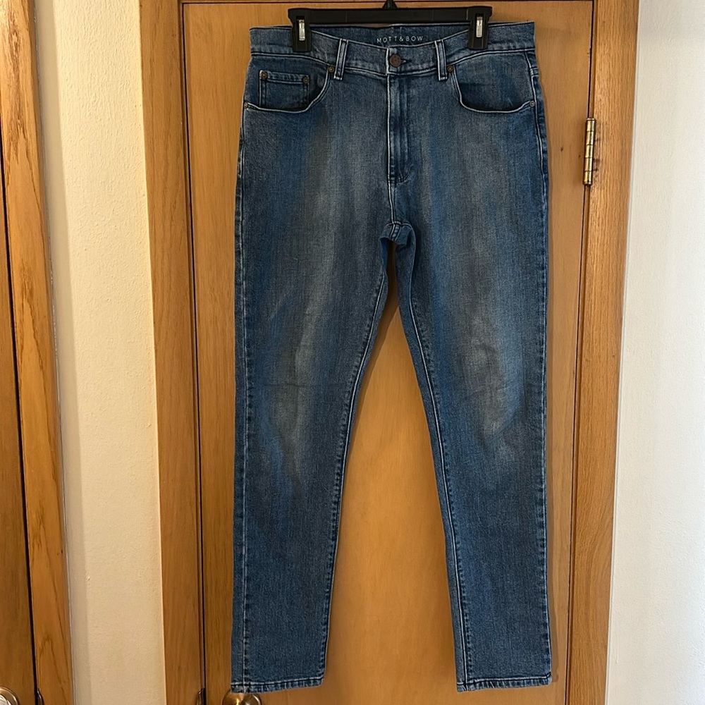 Mott & Bow Men’s Skinny Jeans Medium Wash W33 L32